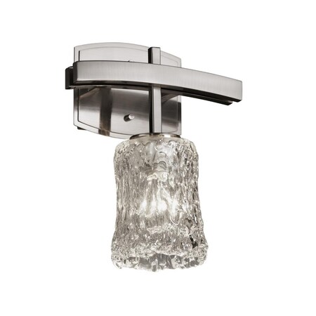 Justice Design Group Archway 1-Light Wall Sconce GLA-8591-16-AMBR-NCKL